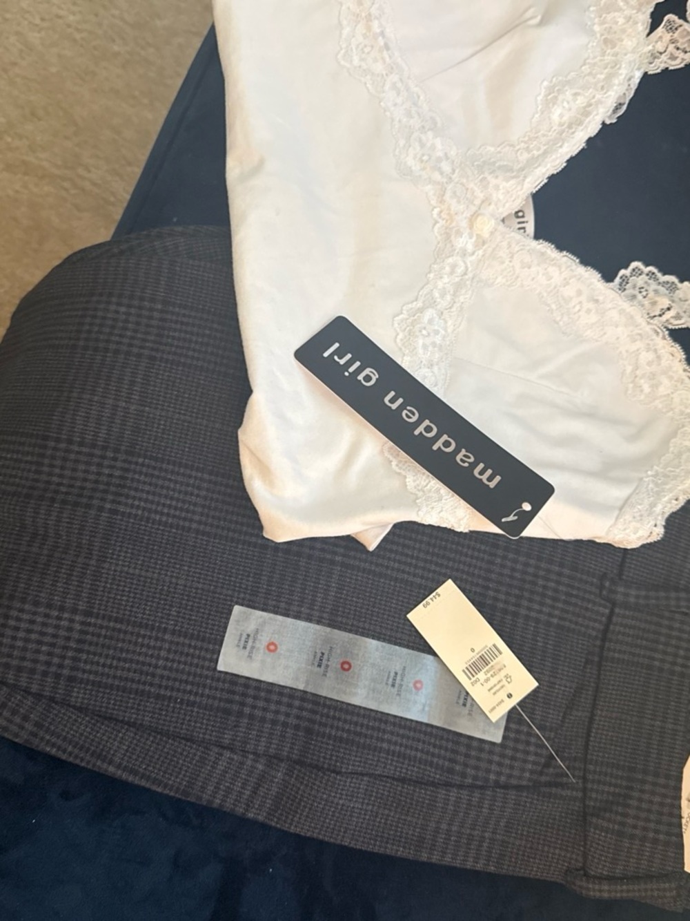 Madden Girl White Lace-Trim Camisole